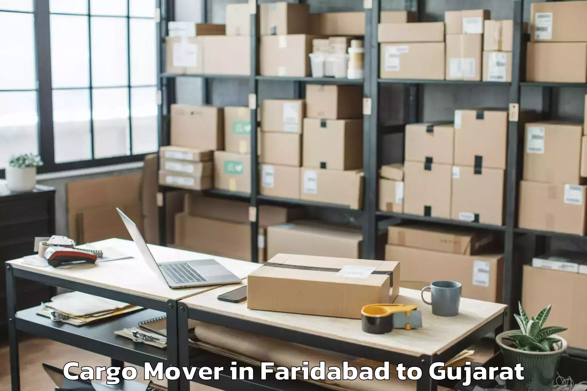 Professional Faridabad to Visavadar Cargo Mover